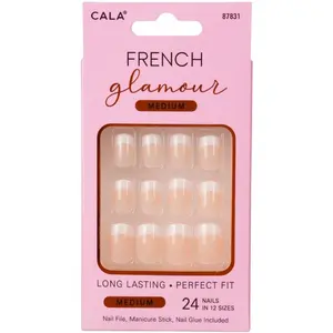 Cala French Glamour Medium (24 PK) Press On Nails