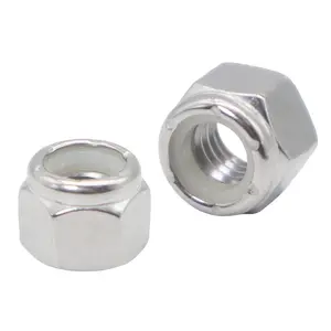 #8-32 Lock Nuts,304 Stainless Nylon Insert Locknuts for Bolts, Nylock Nuts 120 Pack