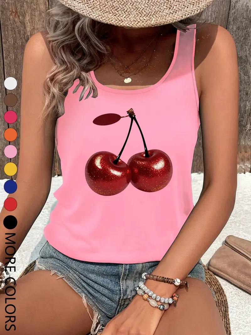 cherry tank top - TikTok Shop