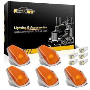 Partsam 5pcs Top Cab Marker Roof Running Light For Ford F Series Pickup Super Duty Trucks Vehicle