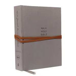 NKJV, Journal the Word Bible, Cloth over Board, Gray, Red Letter, Comfort Print: Reflect, Journal, or Create Art Next to Your Favorite Verses by Thomas Nelson [Hardback Book]