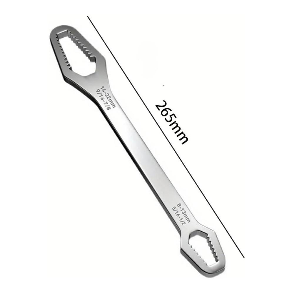 Summervibes Universal Multifunctional Wrenches Set, Adjustable Double-head Wrench, Self-tightening Spanner Hand Tools for 8mm-22mm Nuts