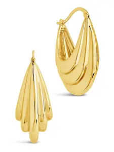 Elodie Textured Statement Hoop Earrings