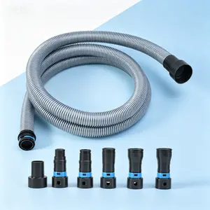 Hose Attachment Kit 10FT, 2-1/4" Dust Collector Connection, 6 Expanding Vacuum Adapters Universal Fit, Home Workshop Vacuum Accessories, Compatible with Shop Vacuums, Table Saw, Sander, and More