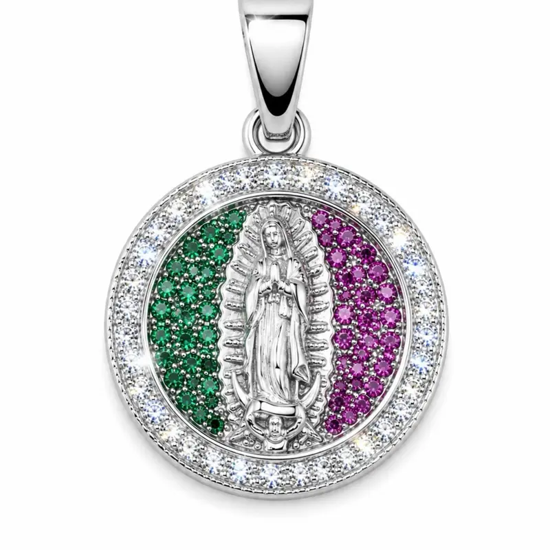 925 silver virgin of Guadalupe pendant