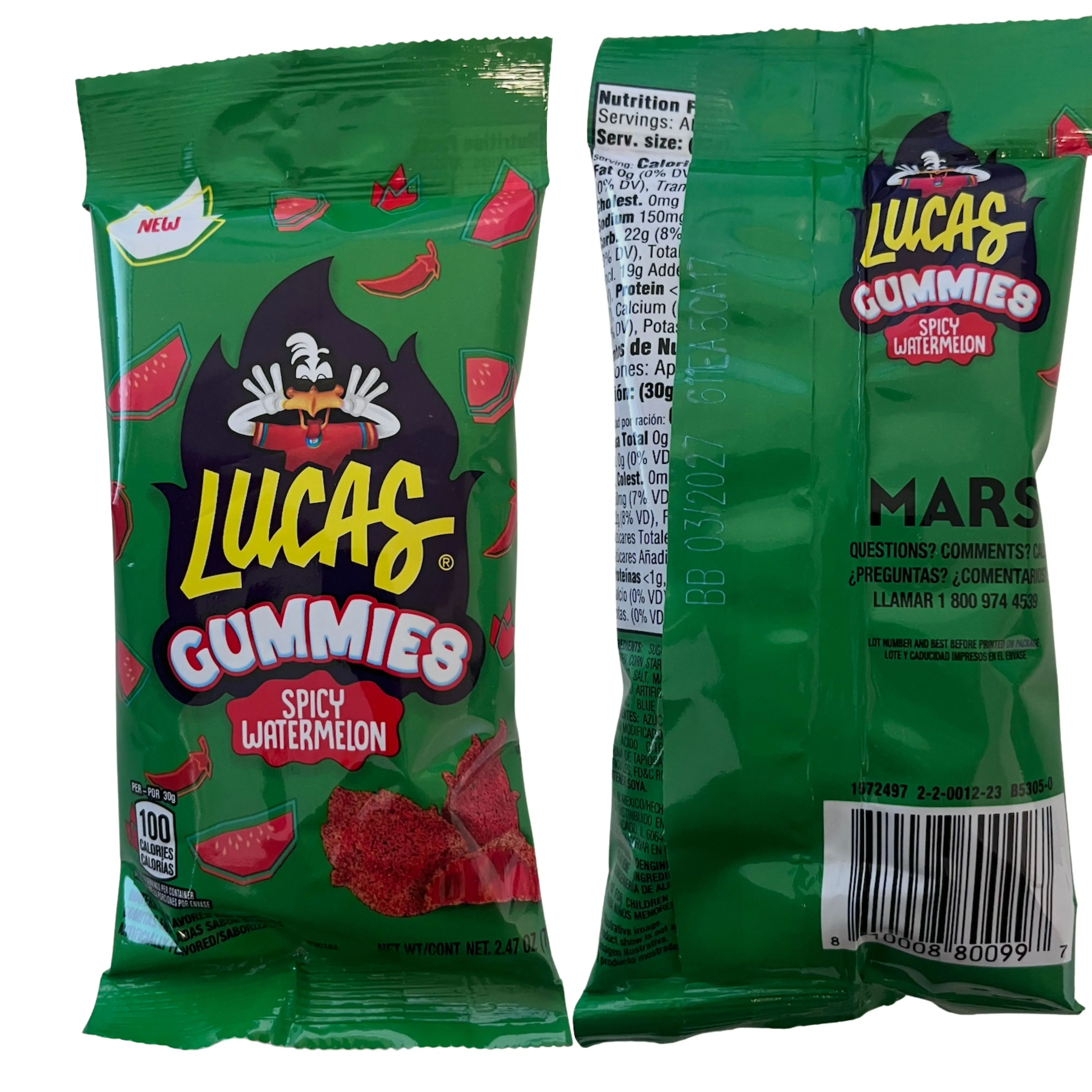 Lucas Gummies Spicy Watermelon Mexican Candy 12 Pack