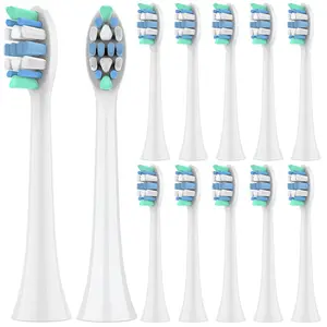 12 Pcs  Replacement Brush Heads Compatible with Philips Electric Toothbrush, Professional Toothbrush Head Refills for 4100 1100 2100 5300