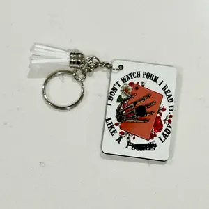 Reading Keychain Double Sided for Book Lovers and Avid Readers