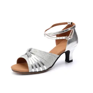Stylish Ladies Latin Dance Shoes | 2.17" Heel with Adjustable Ankle Strap | SoftFlexible Sole for Ballroom Dancing, Nightclub，Party&Evening Events