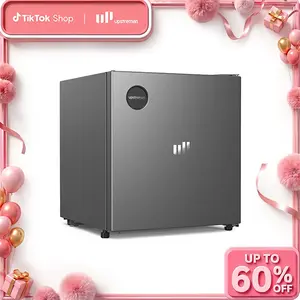 Upstreman mini fridges 1.5 Cu.Ft Sleek Stainless Steel Mini Fridge Energy Star Certified Adjustable Temperature Thermostat Reversible Door Compact pink Refrigerator for Office Bedroom or Dorm CR16 College Outdoor Portable Desktop beverage cooler tiktoksho