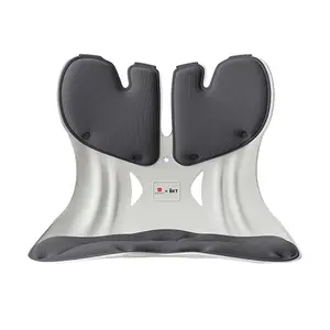 BKT Ergonomic Lumbar Support Cushion & Backrest for Chair - Large Size, Shadow Grey - Ultimate Comfort for Long Sitting Hours, Posture Corrector for Office, Home & Car