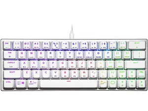 Cooler Master SK620 60% Sliver White Mechanical Keyboard with Low Profile Brown Switches, New and Improved Keycaps, and Brushed Aluminum Design