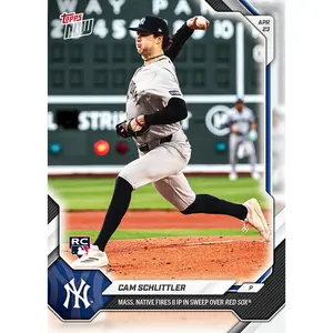 2026 Topps NOW MLB Cam Schlittler - Mass. Native Fires 8 IP in Sweep Over Red Sox #114