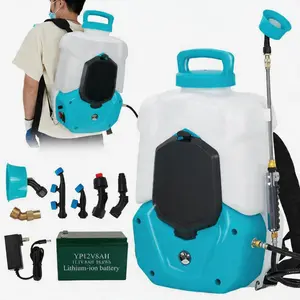 18V 4Ah Battery Powered Sprayer on Wheel Cart, 10.5 Gallon Electric Lawn Sprayer with 6 Nozzles & 2 Wands, 4-6H Runtime, 80PSI Adjustable Pressure, Trigger Lock for Yard Garden Use