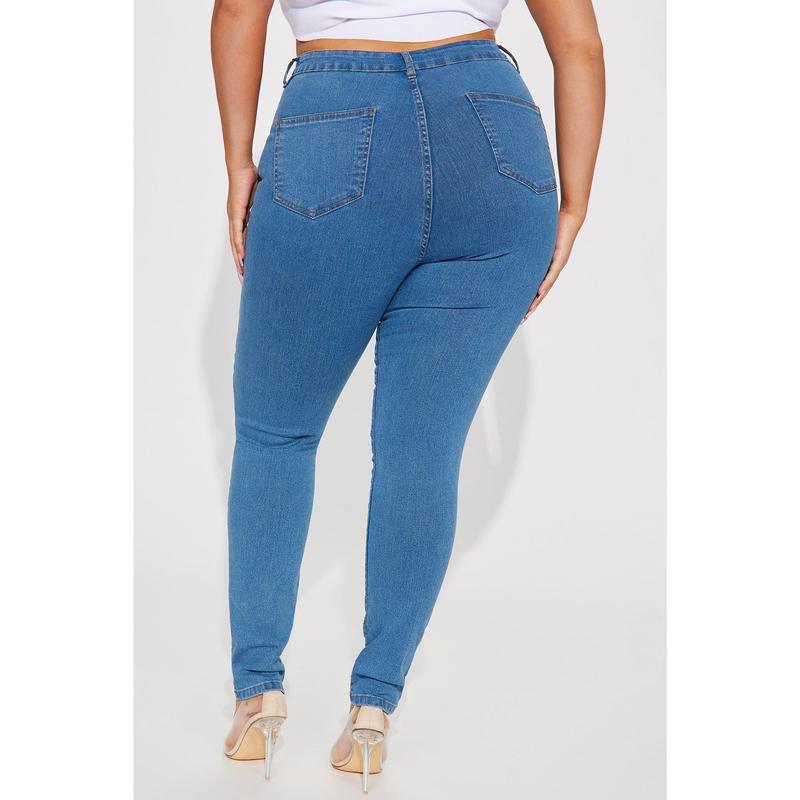 Enough Said High Stretch Skinny Jean - Medium Wash