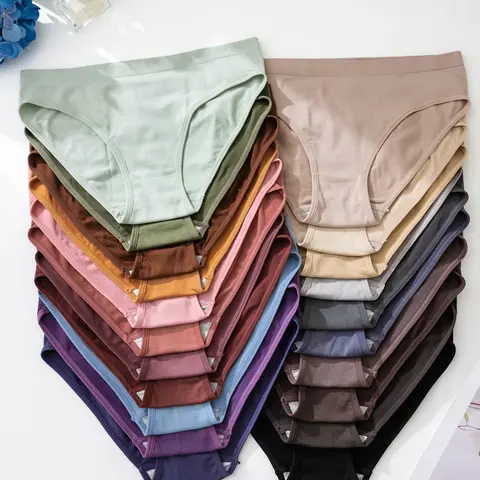 Women's Solid Color Brief, Soft Comfy Breathable Panty for Daily Wear, Casual for All Seasons, Casual Panties