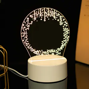 DIY Handwriting Board Night Light 3D Night Light Acrylic Erasable Luminous Message Board