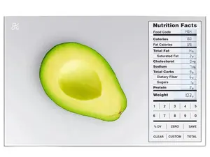 Nutrition Scale, Food Grade Glass, Calorie Counting Scale, Meal Prep Scale, and Weight Loss Scale, Designed in St. Louis, Silver