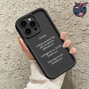 God Says Bible Verses List Ephesians Christian Scripture Case for iPhone 17 16 15 14 Pro Max 13 12 11 XR XS Plus Air Slim Shockproof TPU Cover