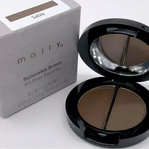 MALLY Believable Brow Wax Primer & Powder - SABLE Dark Brown Full Size NIB for Brow Lifting and Styling