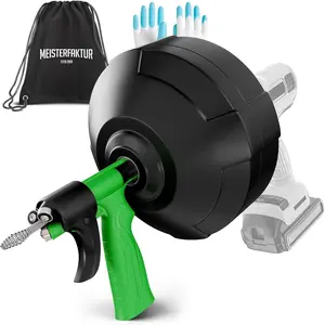 Drain Snake [50FT] Auto Feed Plumbing Snake for Sink and Drain Unblocking 50 FT 4 inch Pipe Dredging Agent Easy to Use with Video Guide