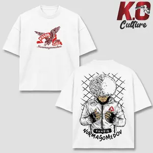 Khabib Nurmagomedov The Eagle Vintage Graphic T-Shirt, Double Sided MMA Fighter Tee, Dagestan Legend UFC Inspired Shirt, Retro Combat Sports Graphic Tee, Minimalist Streetwear Fight Fan Apparel
