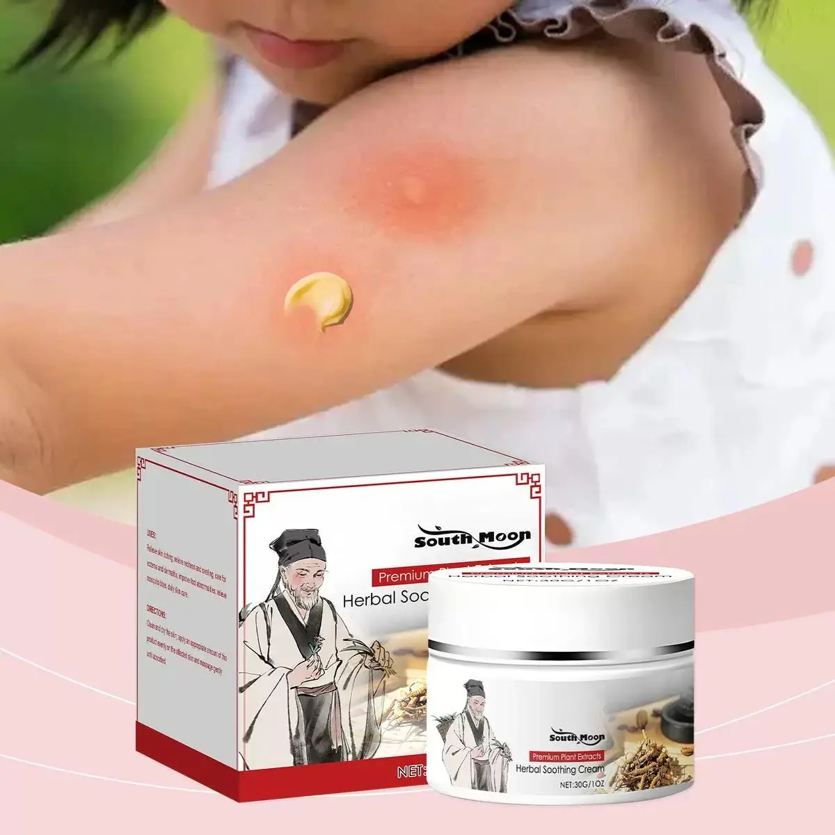All-Natural Herbal Eczema Relief Cream (100g) - Fast-Acting Dermatitis Healthcare Balm for Calming Dry, Itchy, Sensitive Skin, Healing Therapy & Treatment Solution