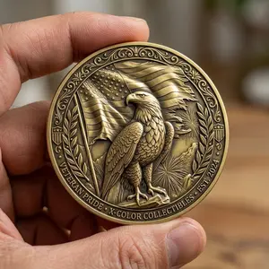 Veteran Challenge Token - Patriotic Antique Engraved Stylish Fengshui Ornaments, Custom Name & Rank Memorial Gift for Veterans Day (Home Decor & Home Supplies), Antique Fengshui Ornaments