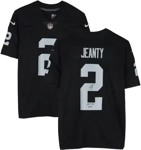 Ashton Jeanty Las Vegas Raiders Autographed Nike Black Limited Jersey with "2025 #6 Pick" Inscription - Fanatics Authentic Certified