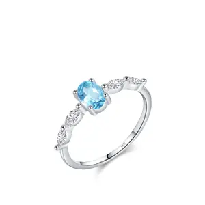 【#ZA246】(Ella)Lab Made Gemstone Fashion jewelry Ring