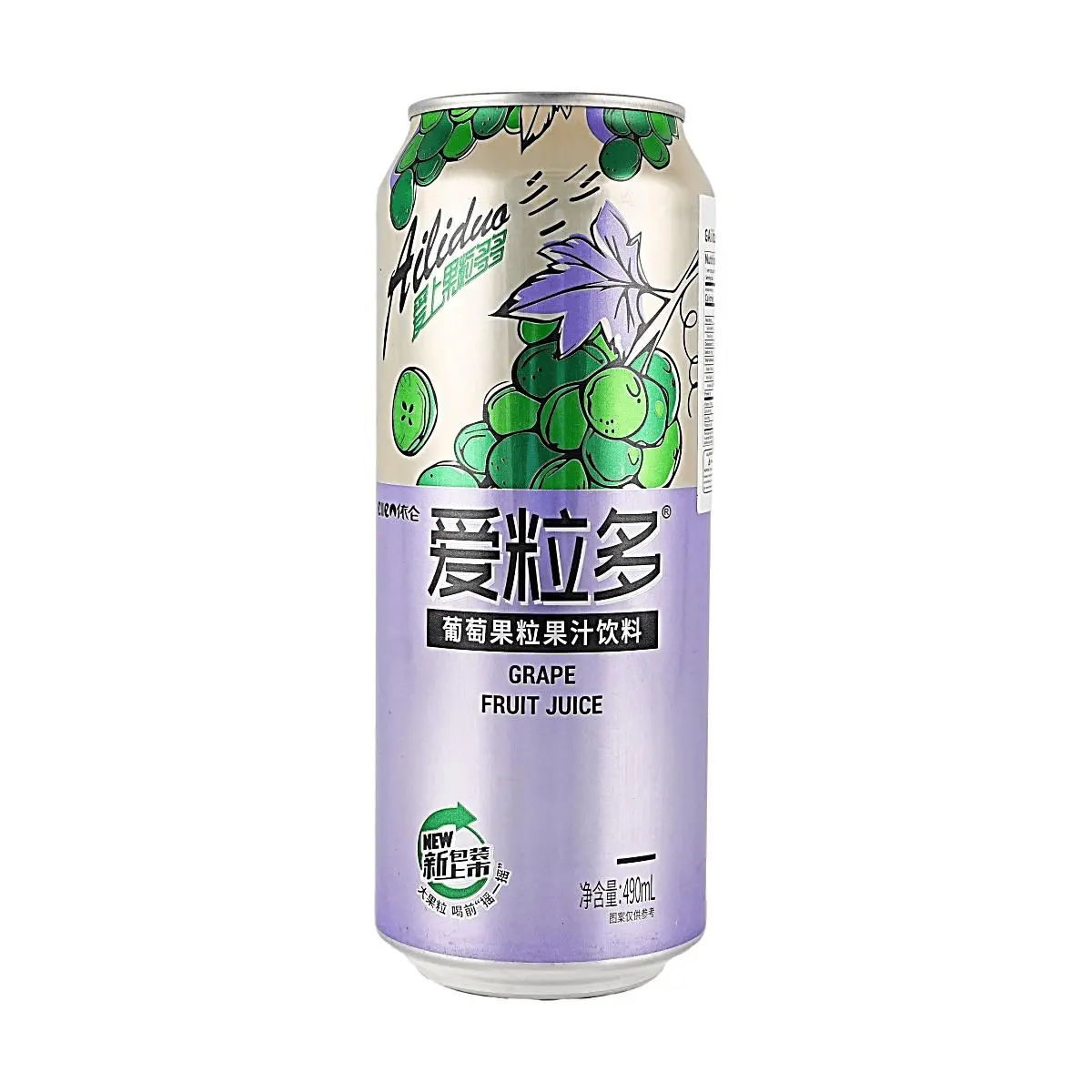 ALD Real Fruit Juice Drink with Large Grape Pulp 490ml - Refreshing Beverage for Kids & Adults