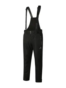 Winter new thickened and warm outdoor ski pants, men's mountain climbing adventure and assault pants, fashionable, versatile and breathable black casual pants, men's detachable overhang pants