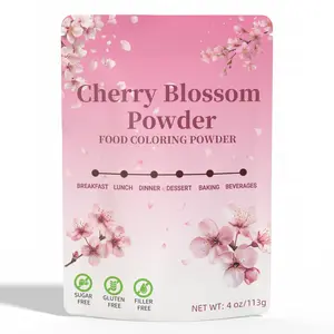 Cherry Blossom Powder for Baking, Natural Flavor, Antioxidant-Rich, No Fillers, No Sugar, Natural Food Coloring Powder for Cake Decoration, Beverage, Baking, Smoothies & Shakes, Cakes - 4oz