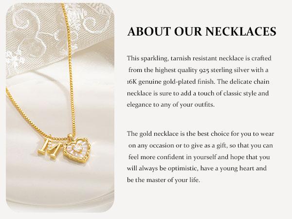 Tewiky Silver Box Chain Scalloped Shell Heart CZ Initial Necklace A–Z Micro Pave Letter Pendant For Valentine's Day gifts summerwins Elegant Necklace Custom Letters Necklace