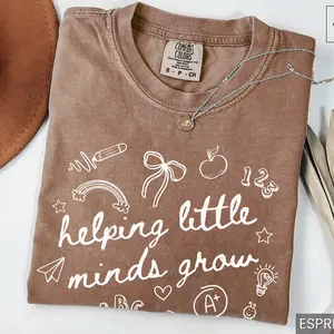 Teacher Comfort Colors Shirt Cute New Teacher Gift Kindergarten Teacher Team T-shirt Preschool Teaching Shirt LCWWS