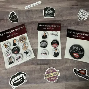 Pin buttons| The Vampire Diaries| The Originals| buttons sets| TV Show inspired merch| custom pin buttons 1.25”, 2.25”