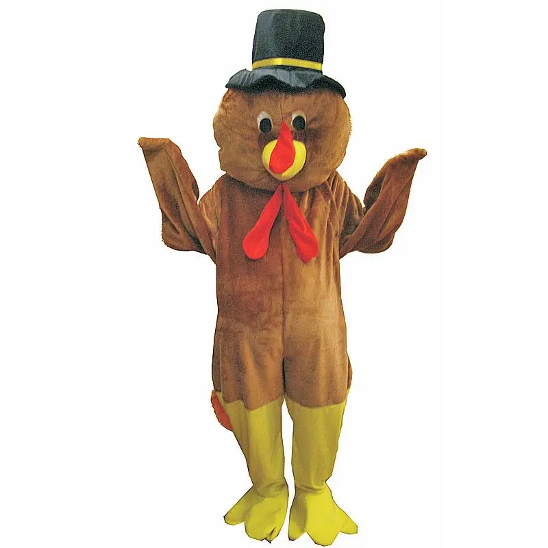 Dress Up America 474-Unisex Adult Soft Polyester Turkey Mascot Costume Set - Flame Retardant, Includes Gloves (Menswear Special Occasion Attire)