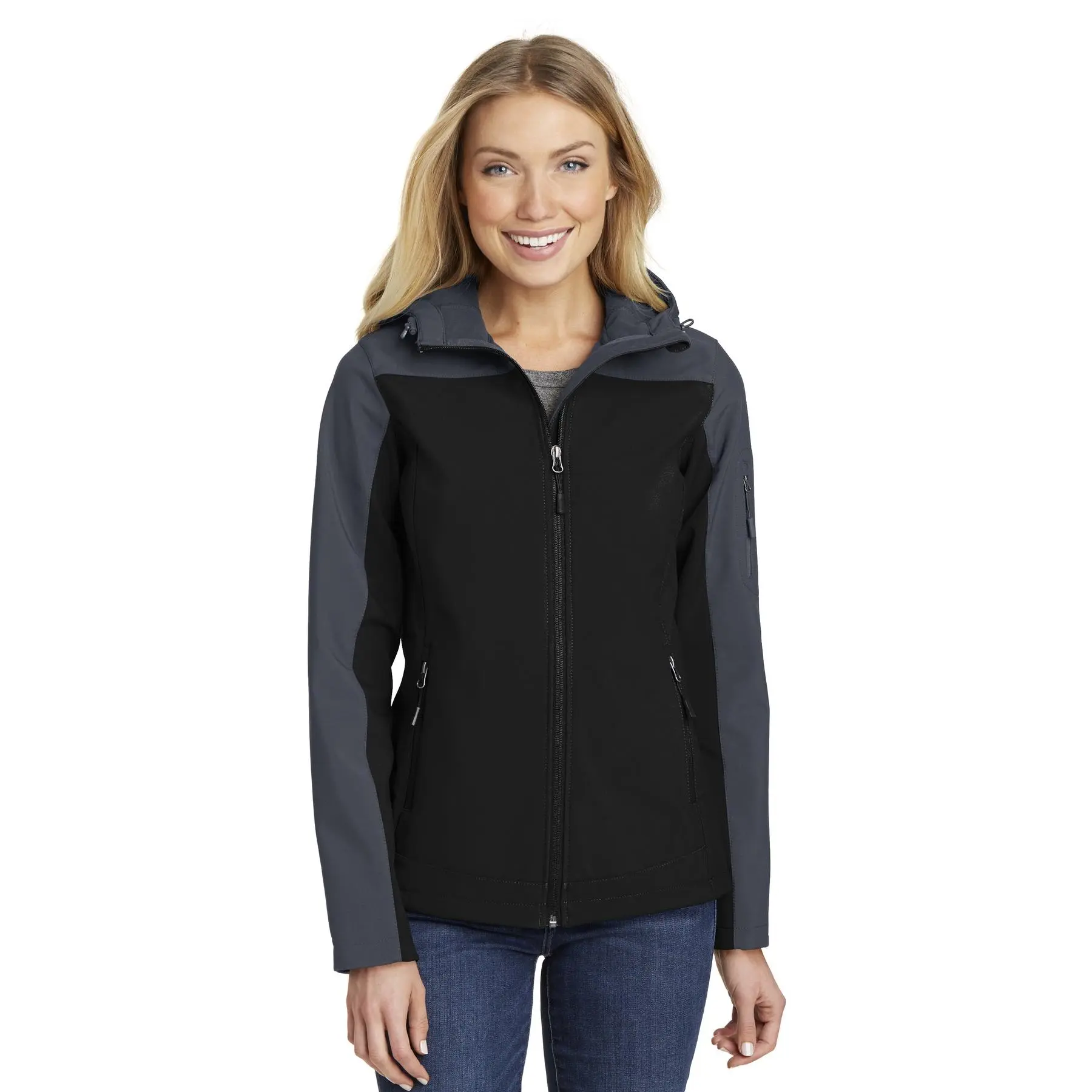 Port Authority® Ladies Hooded Core Soft Shell Jacket. L335
