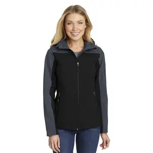 Port Authority® Ladies Hooded Core Soft Shell Jacket. L335