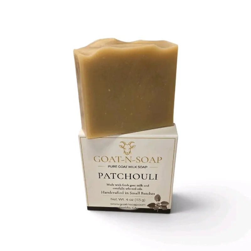 Patchouli Goat Milk Soap - Farm Fresh,  Fragrance Oil-Free for Grounding, Moisturizing, Natural Skincare, 4 oz Bar