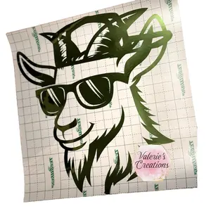 Da Goat Backward Hat 12x12 Truck Decal - Graphic Design with Goat Head and Sunglasses