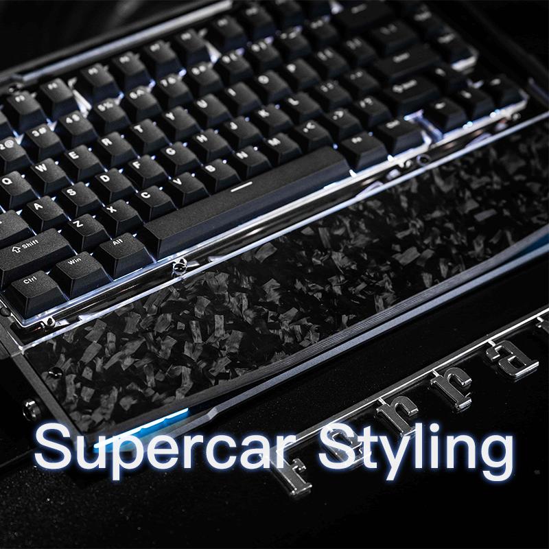 Black Diamond 75 V2 Mechanical Gaming Keyboard, 2.4G Wireless Low Latency, Leaf Spring Mount, Superb Typing Flex & Comfort, Custom RGB