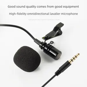 Lavalier Clip-on Mini Condenser Microphone for Live Streaming, Interview Recording - Audio Device for Mobile Use (Popular Model)