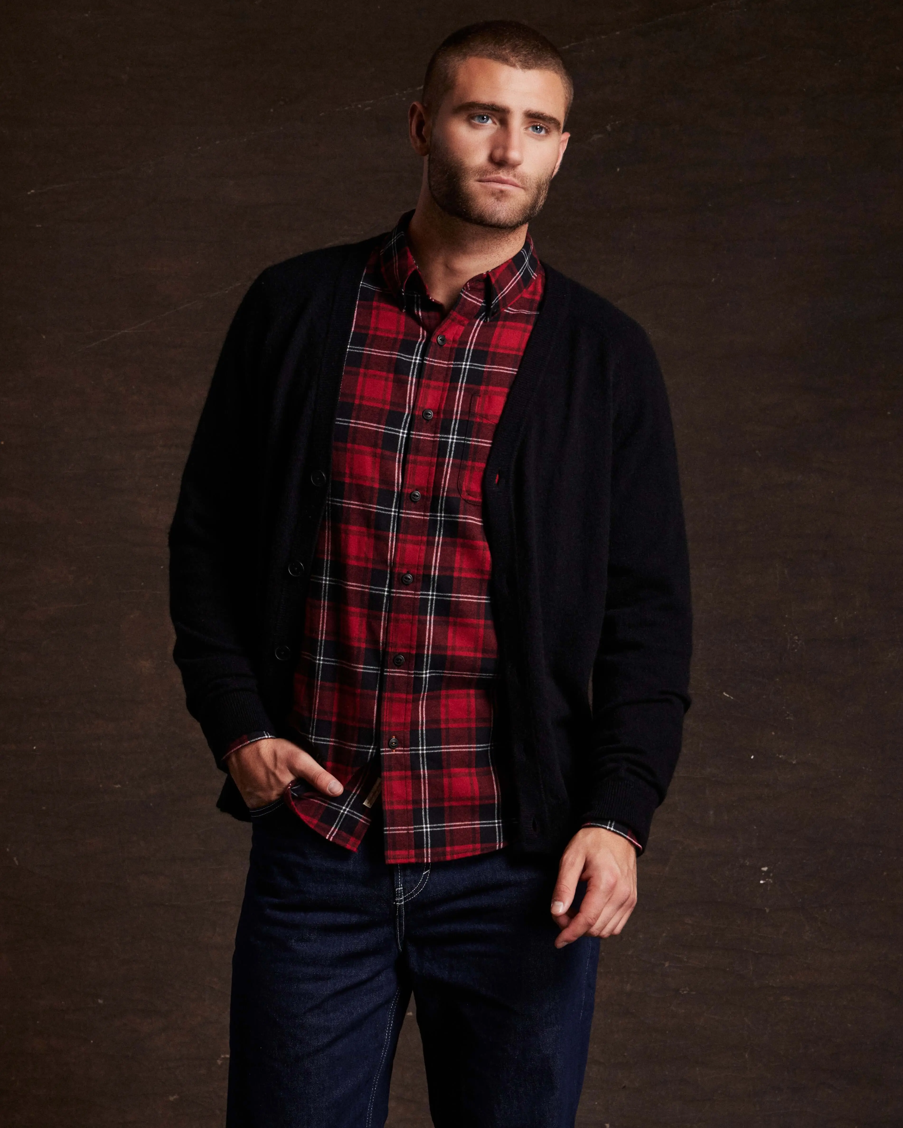 Holiday Antique Flannel in Tango Red