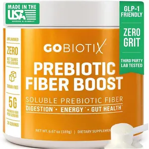 Fiber Supplement Powder with Prebiotics – Soluble Fiber for Gut Health, Digestion & GLP-1 Support, Keto, Vegan, Gluten-Free & Sugar-Free, 35 Servings