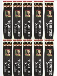 X-Pression 3X Pre-Stretched Braid 72" (10 Packs)