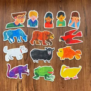 14pcs/set, Brown Bear, Brown Bear What Are You See？felt Board Kit, Nursery, Early Education Materials, Classroom Interactive Props, Visual Learning Tools