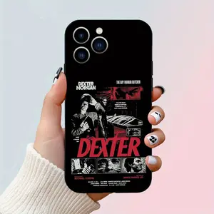 Dexter TV Show This black TPU for iPhone case is extremely suitable as a gift. It's simple, cute, shockproof, durable and looks very classy! for iPhone11/ 12/ 13/ 14/ 15/ 16 17 Air Pro Max