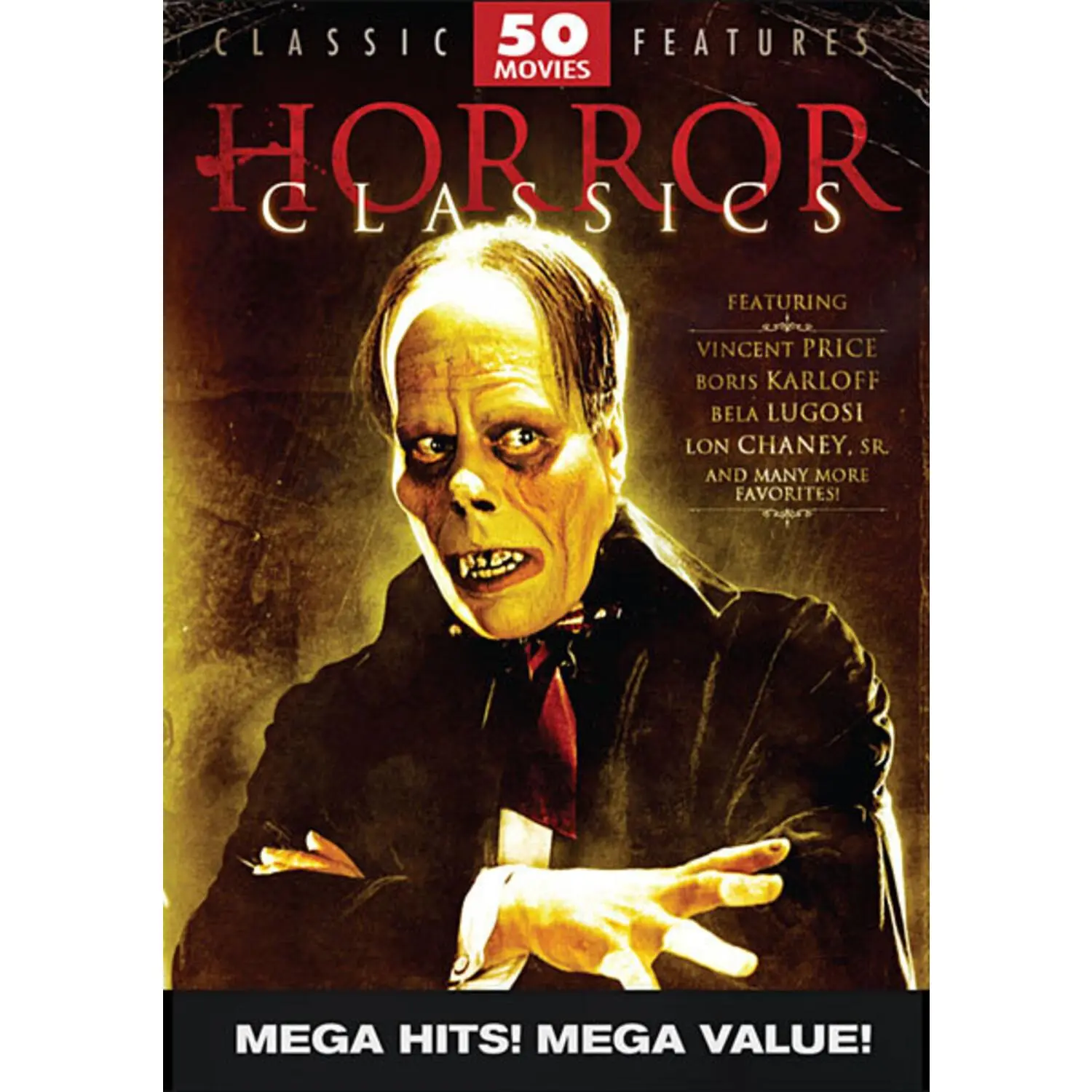 Horror Classics Movie Collection - 50 No Age Restriction Movies, English Audio, Mill Creek Double-Sided DVDs