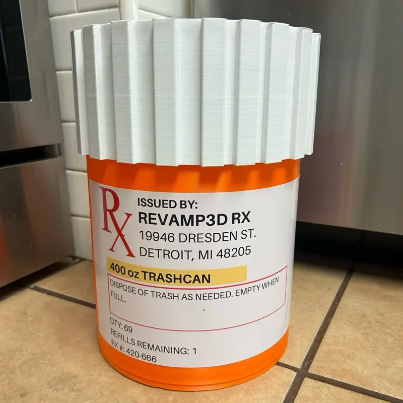 Office Trash Can Pill Prescription Bottle Office Trash Can Pill Prescription Bottle